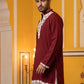 Ethnic Japanese Fabric Embroidered Kurta ( 65KO 5605Maroon )