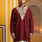 Ethnic Japanese Fabric Embroidered Kurta ( 65KO 5605Maroon )