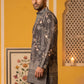Traditional Cotton Blend Printed Kurta ( 65KO 5606Grey )