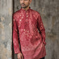 Traditional Cotton Blend Printed Kurta ( 65KO 5606Maroon )