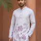 Cotton Blend Floral Printed Kurta ( 65KO 5607Purple )