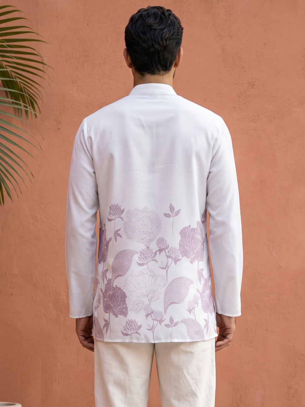 Cotton Blend Floral Printed Kurta ( 65KO 5607Purple )