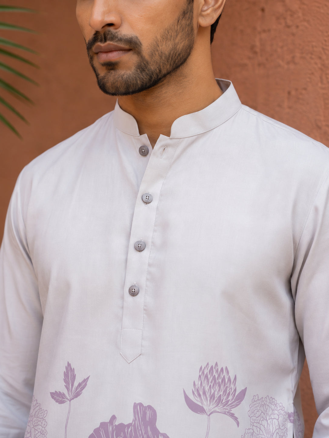 Cotton Blend Floral Printed Kurta ( 65KO 5607Purple )