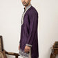 Japanese Fabric Designer Embroidered Kurta ( 65KO 5608Purple )