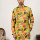 Silk Blend Designer Embroidered Kurta ( 65KO 5609Yellow )