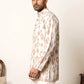 Men Cotton Blend Ikat Printed Kurta ( 65KO 5610Beige )