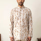 Men Cotton Blend Ikat Printed Kurta ( 65KO 5610Beige )