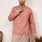 Cotton Blend Ethnic Embroidered Kurta ( 65KO 5611Pink )