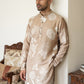 Cotton Blend Printed & Thread Work Kurta ( 65KO 5612Beige )