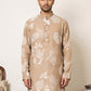 Cotton Blend Printed & Thread Work Kurta ( 65KO 5612Beige )