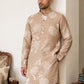 Cotton Blend Printed & Thread Work Kurta ( 65KO 5612Beige )