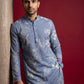 Cotton Blend Printed & Thread Work Kurta ( 65KO 5612Blue )