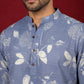 Cotton Blend Printed & Thread Work Kurta ( 65KO 5612Blue )