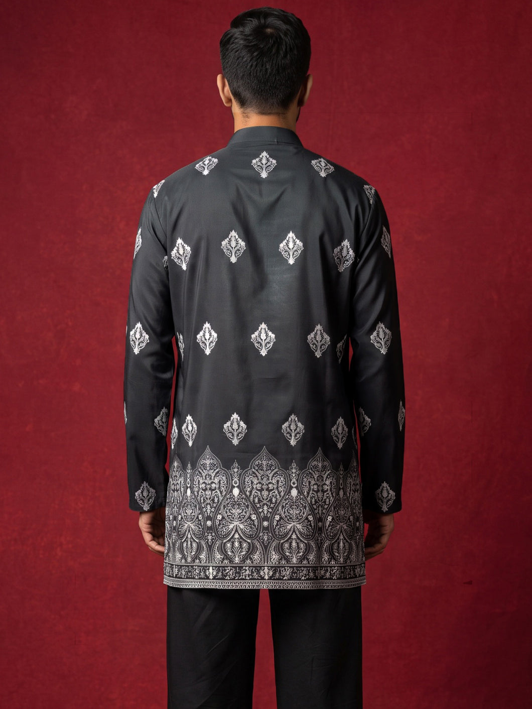 Cotton Blend Ethnic Printed Kurta ( 65KO 5614Black )