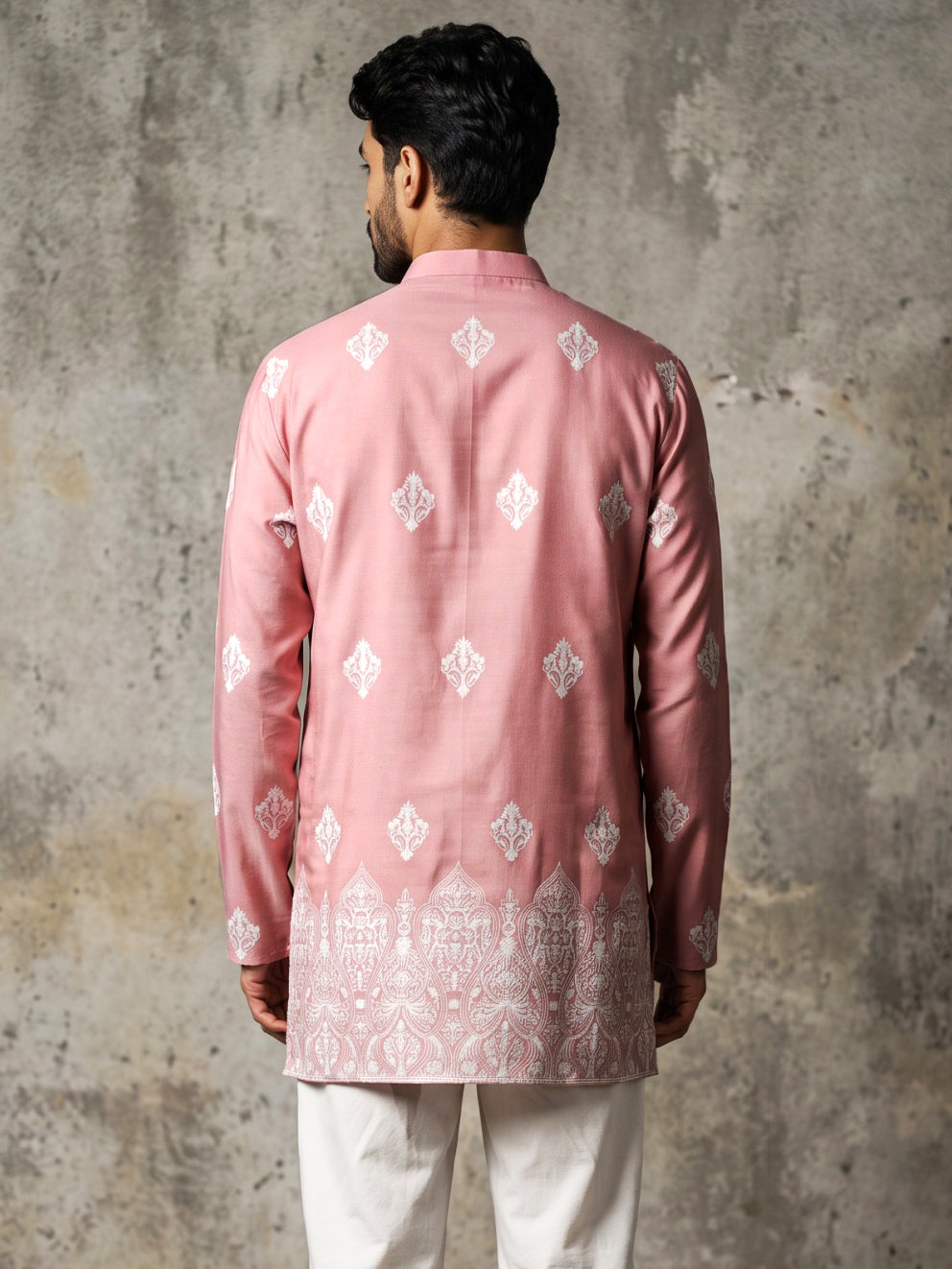Cotton Blend Ethnic Printed Kurta ( 65KO 5614Pink )