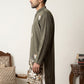 Men's Japanese Fabric Designer Embroidered Kurta ( 65KO 5615Grey )