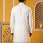 Japanese Fabric Ethnic Embroidered Kurta for Men ( 65KO 5616Cream )