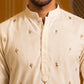 Japanese Fabric Ethnic Embroidered Kurta for Men ( 65KO 5616Cream )