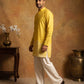 Printed Cotton Blend Kurta for Men ( 65KO 5622Yellow )