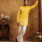 Printed Cotton Blend Kurta for Men ( 65KO 5622Yellow )