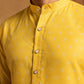 Printed Cotton Blend Kurta for Men ( 65KO 5622Yellow )