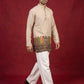 Cotton Blend Printed & Thread Work Kurta for Men ( 65KO 5623Beige )