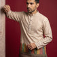 Cotton Blend Printed & Thread Work Kurta for Men ( 65KO 5623Beige )