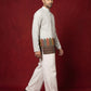 Cotton Blend Printed & Thread Work Kurta for Men ( 65KO 5623White )