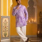 Printed Cotton Blend Kurta for Men ( 65KO 5624Purple )