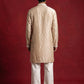 Silk Blend Embroidered Kurta for Men ( 65KO 5626Beige )