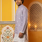 Floral Embroidered Kurta for Men ( 65KO 5629Purple )