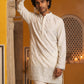Floral Embroidered Kurta for Men ( 65KO 5629White )