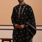 Silk Blend Embroidered Kurta (65KO D 5355 Black ) [FF] [E-5]