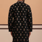 Silk Blend Embroidered Kurta (65KO D 5355 Black ) [FF] [E-5]
