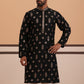 Silk Blend Embroidered Kurta (65KO D 5355 Black ) [FF] [E-5]