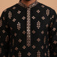 Silk Blend Embroidered Kurta (65KO D 5355 Black ) [FF] [E-5]
