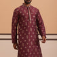 Silk Blend Embroidered Kurta ( 65KO D 5355 D 5355Maroon ) [FF] [E-5]