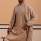 Silk Blend Kurta with Matching Embroidered Dupatta (65KO D 5375 Beige ) [FF] [A-1-4]