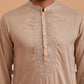 Silk Blend Kurta with Matching Embroidered Dupatta (65KO D 5375 Beige ) [FF] [A-1-4]