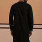 Silk Blend Kurta with Matching Embroidered Dupatta (65KO D 5375 Black ) [FF] [A-1-4]