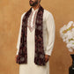 Traditional Silk Blend Kurta & Dupatta (65KO D 5433 White )