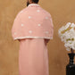 Silk Blend Embroidered Kurta & Dupatta (65KO D 5438 Peach ) [FF] [P-14]