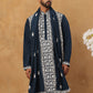 Silk Blend Embroidered Kurta & Dupatta (65KO D 5438 Peacock ) [FF] [P-14]