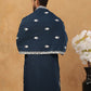 Silk Blend Embroidered Kurta & Dupatta (65KO D 5438 Peacock ) [FF] [P-14]