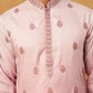 Embroidered Silk Blend Kurta with Dupatta (65KO D 5439 Pink ) [FF] [Q-7]
