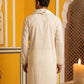 Men’s Embroidered Kurta with Dupatta ( 65KO D 5540Cream )