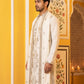 Men’s Embroidered Kurta with Dupatta ( 65KO D 5540Cream )