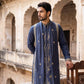 Men’s Embroidered Kurta with Dupatta ( 65KO D 5540Navy )