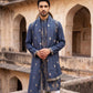 Men’s Embroidered Kurta with Dupatta ( 65KO D 5540Navy )