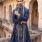 Men’s Embroidered Kurta with Dupatta ( 65KO D 5540Navy )